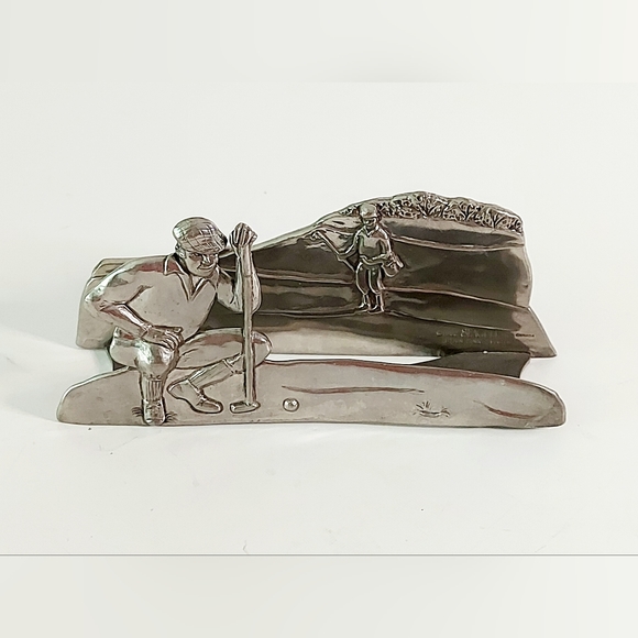 Perfect pewter letter holder for golf enthusiasts. - Picture 2 of 8